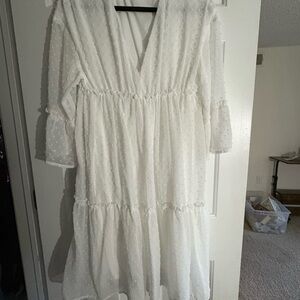White Long Sleeve Dress